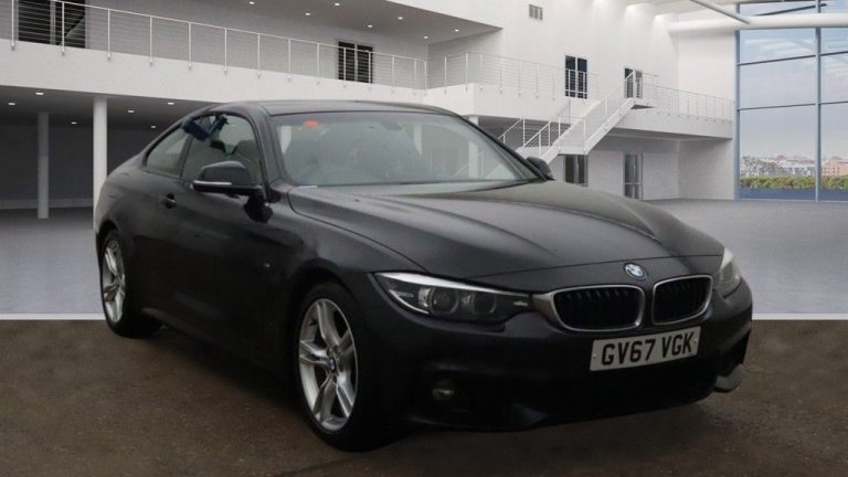 Used 2018 BLACK BMW 4 SERIES Coupe 2.0 420D M SPORT 2DR AUTO 188 BHP DIESEL (reg. 2018-02-27) (Automatic) for sale in Stockport