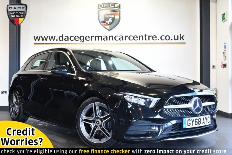 Used 2018 BLACK MERCEDES-BENZ A-CLASS Hatchback 1.3 A 200 AMG LINE 5DR AUTO 161 BHP PETROL (reg. 2018-09-30) (Automatic) for sale in Stockport