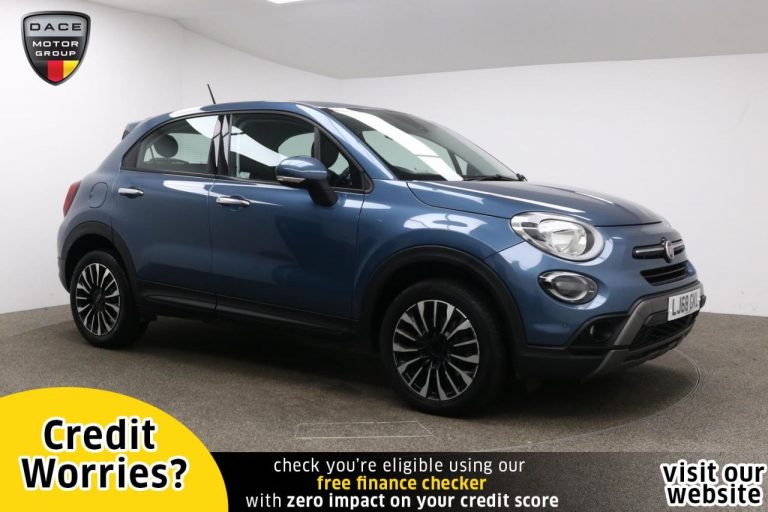 Used 2018 BLUE FIAT 500X Hatchback 1.3 CITY CROSS 5d AUTO 148 BHP PETROL (reg. 2018-10-31) (Automatic) for sale in Stockport