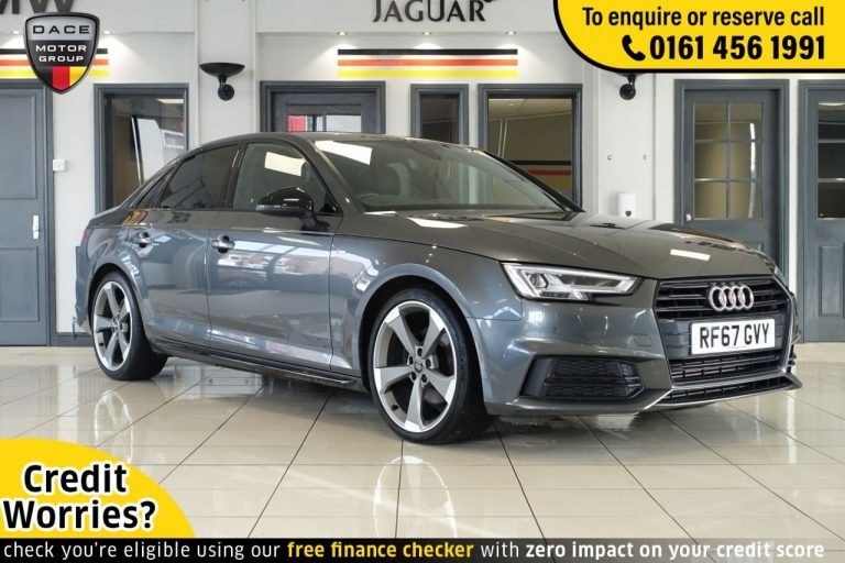 Used 2018 GREY AUDI A4 Saloon 2.0 TFSI BLACK EDITION 4d AUTO 188 BHP PETROL (reg. 2018-01-17) (Automatic) for sale in Stockport