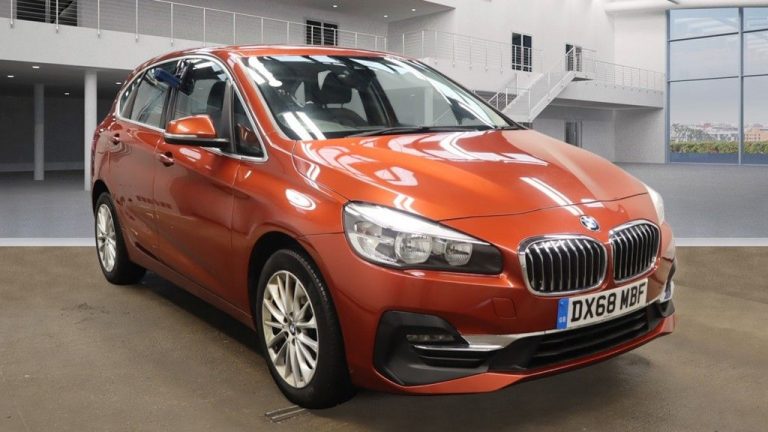 Used 2018 ORANGE BMW 2 SERIES ACTIVE TOURER Hatchback 1.5 216D LUXURY ACTIVE TOURER 5DR AUTO 115 BHP DIESEL (reg. 2018-11-07) (Automatic) for sale in Stockport