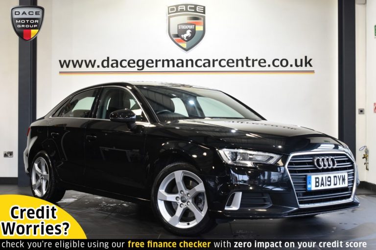 Used 2019 BLACK AUDI A3 Saloon 2.0 TFSI SPORT 4DR AUTO 188 BHP PETROL (reg. 2019-06-25) (Automatic) for sale in Stockport