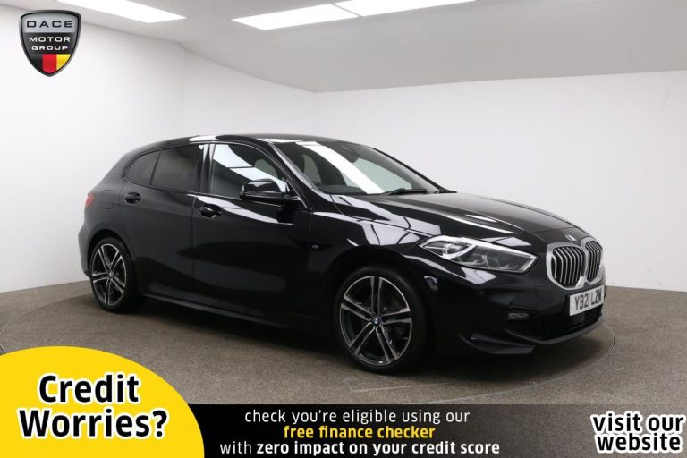 Used 2021 BLACK BMW 1 SERIES Hatchback 1.5 116D M SPORT 5d 115 BHP DIESEL (reg. 2021-03-01) (Automatic) for sale in Stockport