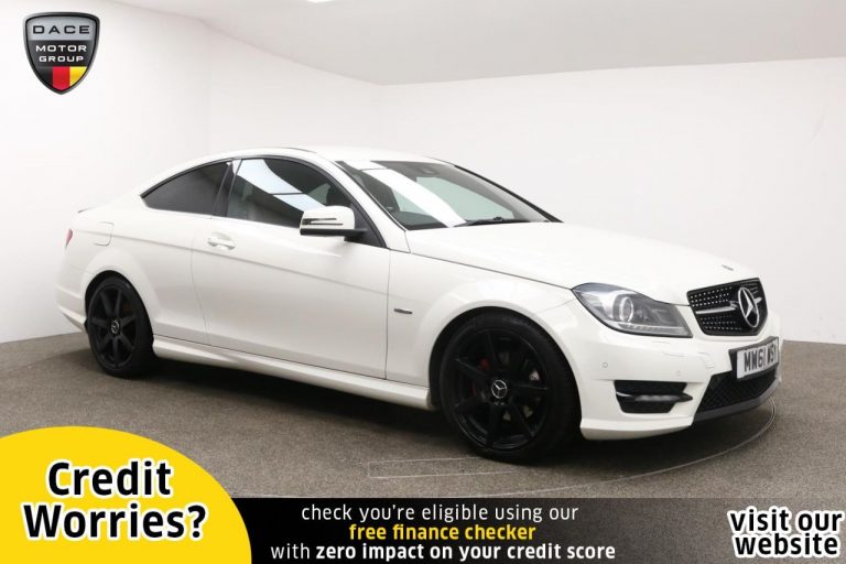 Used 2012 WHITE MERCEDES-BENZ C-CLASS Coupe 1.8 C180 BLUEEFFICIENCY AMG SPORT EDITION 125 2d 156 BHP PETROL (reg. 2012-01-27) (Automatic) for sale in Stockport