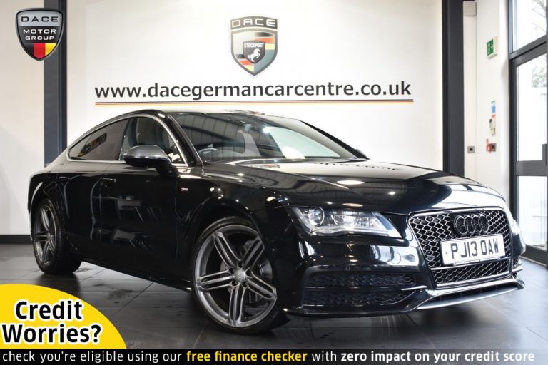 Used 2013 BLACK AUDI A7 Hatchback 3.0 TDI S LINE 5DR 201 BHP DIESEL (reg. 2013-06-27) (Automatic) for sale in Stockport