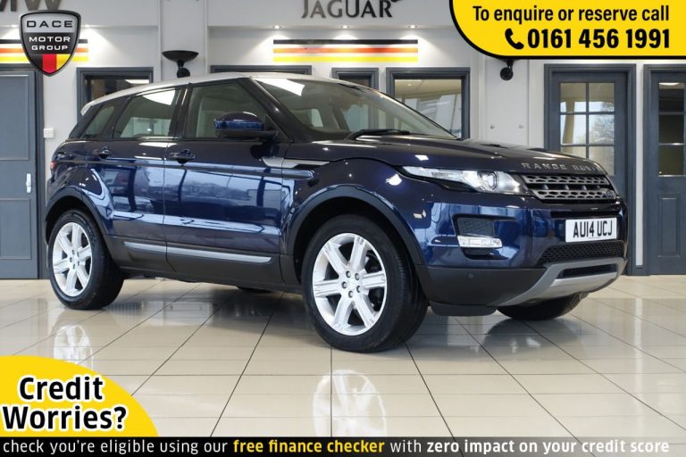 Used 2014 BLUE LAND ROVER RANGE ROVER EVOQUE 4x4 2.2 SD4 PURE TECH 5d AUTO 190 BHP DIESEL (reg. 2014-03-01) (Automatic) for sale in Stockport
