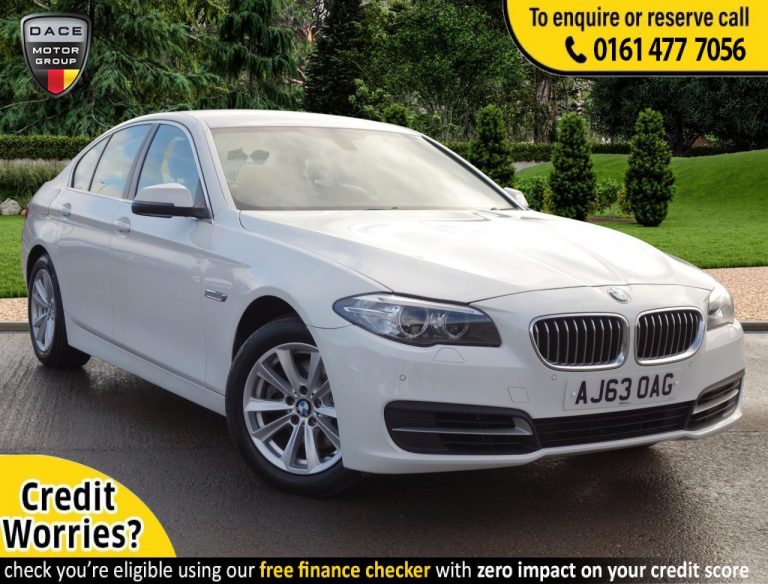 Used 2014 WHITE BMW 5 SERIES Saloon 2.0 520D SE 4d AUTO 181 BHP DIESEL (reg. 2014-01-14) (Automatic) for sale in Stockport