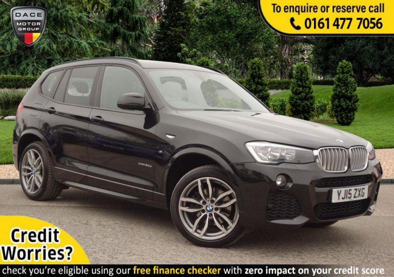 Used 2015 BLACK BMW X3 Estate 3.0 XDRIVE30D M SPORT 5d AUTO 255 BHP DIESEL (reg. 2015-03-01) (Automatic) for sale in Stockport