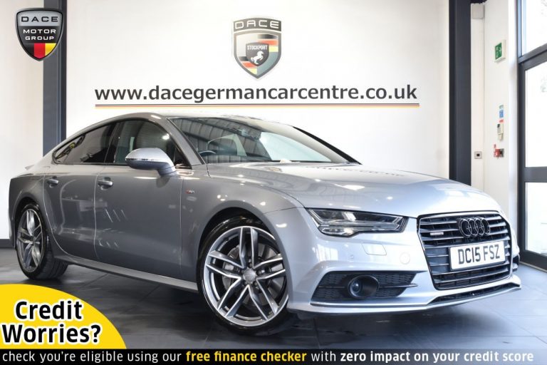 Used 2015 GREY AUDI A7 Hatchback 3.0 SPORTBACK TDI QUATTRO BLACK EDITION 5DR 315 BHP DIESEL (reg. 2015-06-30) (Automatic) for sale in Stockport