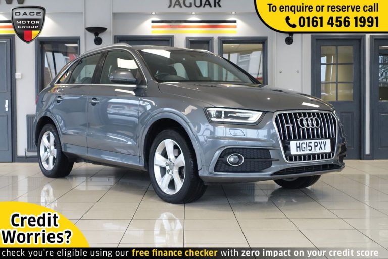 Used 2015 GREY AUDI Q3 SUV 2.0 TDI QUATTRO S LINE 5d AUTO 138 BHP DIESEL (reg. 2015-06-25) (Automatic) for sale in Stockport