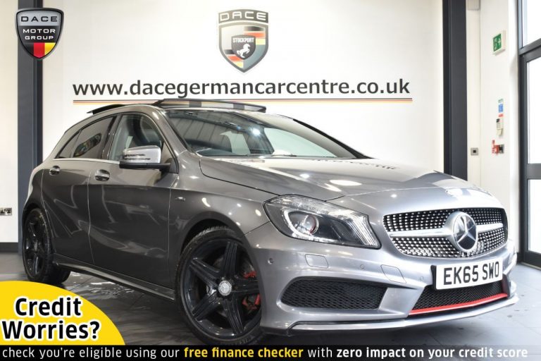 Used 2015 GREY MERCEDES-BENZ A-CLASS Hatchback 2.0 A250 4MATIC ENGINEERED BY AMG 5DR AUTO 211 BHP PETROL (reg. 2015-09-30) (Automatic) for sale in Stockport