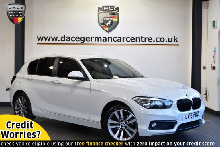 Used 2015 WHITE BMW 1 SERIES Hatchback 1.5 116D SPORT 5DR AUTO 114 BHP DIESEL (reg. 2015-06-26) (Automatic) for sale in Stockport