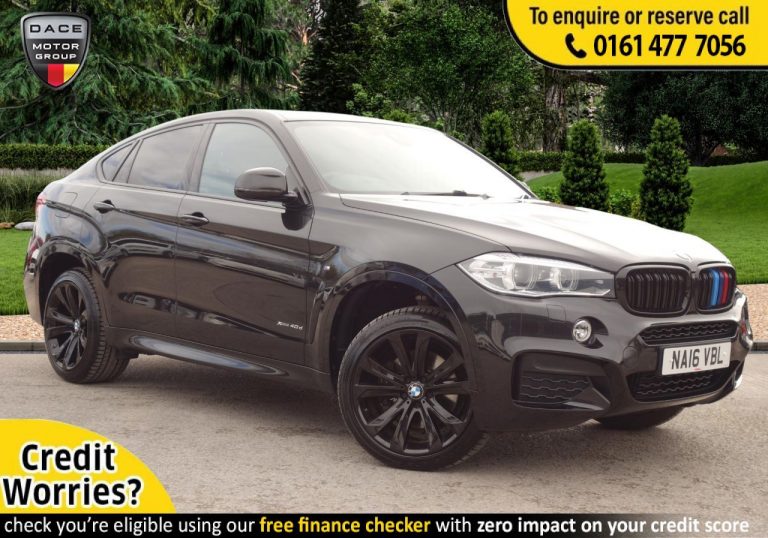 Used 2016 BLACK BMW X6 SUV 3.0 XDRIVE40D M SPORT 4d AUTO 309 BHP DIESEL (reg. 2016-06-17) (Automatic) for sale in Stockport