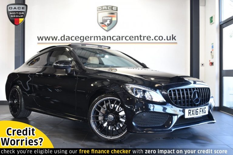 Used 2016 BLACK MERCEDES-BENZ C-CLASS Coupe 2.0 C 300 AMG LINE PREMIUM 2DR 241 BHP PETROL (reg. 2016-03-08) (Automatic) for sale in Stockport