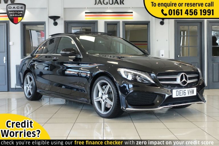 Used 2016 BLACK MERCEDES-BENZ C-CLASS Saloon 2.0 C200 AMG LINE PREMIUM 4d AUTO 184 BHP PETROL (reg. 2016-03-31) (Automatic) for sale in Stockport