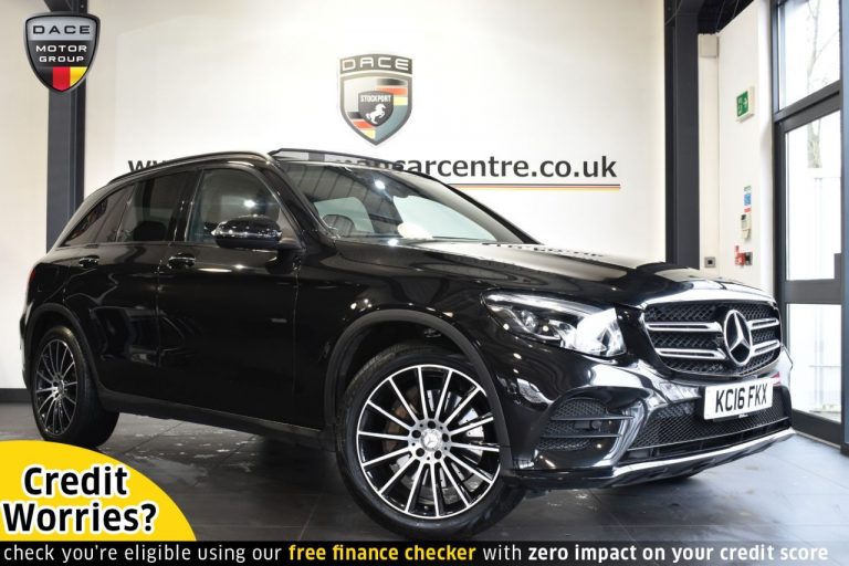 Used 2016 BLACK MERCEDES-BENZ GLC-CLASS Estate 2.1 GLC 220 D 4MATIC AMG LINE PREMIUM PLUS 5DR AUTO 168 BHP DIESEL (reg. 2016-05-11) (Automatic) for sale in Stockport