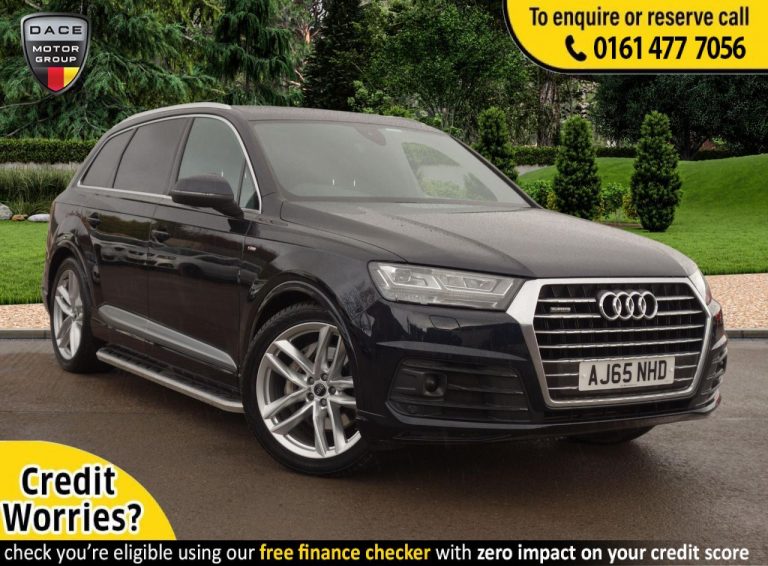 Used 2016 BLUE AUDI Q7 Estate 3.0 TDI QUATTRO S LINE 5d AUTO 269 BHP DIESEL (reg. 2016-01-28) (Automatic) for sale in Stockport