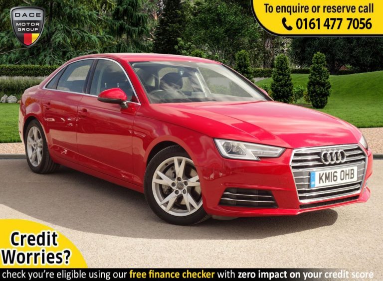 Used 2016 RED AUDI A4 Saloon 2.0 TDI ULTRA SPORT 4d AUTO 188 BHP DIESEL (reg. 2016-05-09) (Automatic) for sale in Stockport