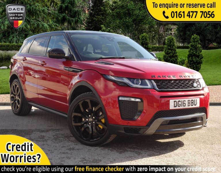 Used 2016 RED LAND ROVER RANGE ROVER EVOQUE 4x4 2.0 TD4 HSE DYNAMIC 5d 177 BHP DIESEL (reg. 2016-03-05) (Automatic) for sale in Stockport