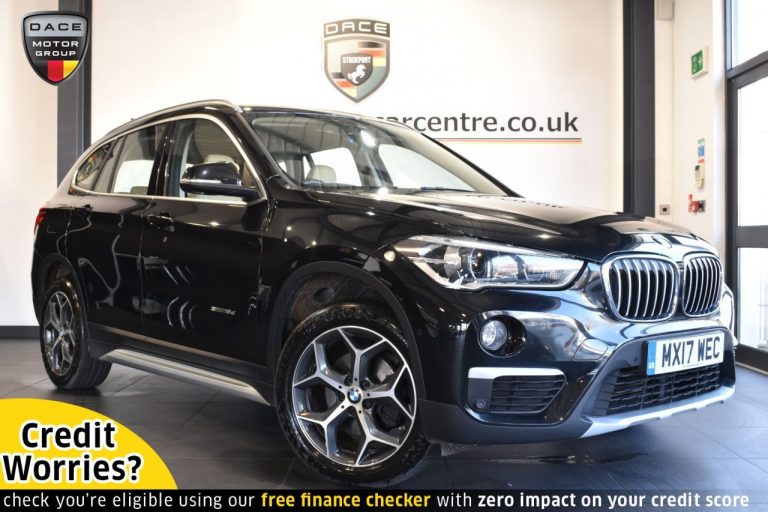 Used 2017 BLACK BMW X1 SUV 2.0 SDRIVE18D XLINE 5DR AUTO 148 BHP DIESEL (reg. 2017-03-06) (Automatic) for sale in Stockport