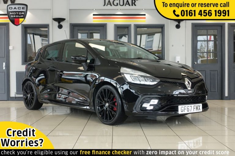 Used 2017 BLACK RENAULT CLIO Hatchback 1.6 RENAULTSPORT NAV TROPHY 5d AUTO 217 BHP PETROL (reg. 2017-10-25) (Automatic) for sale in Stockport