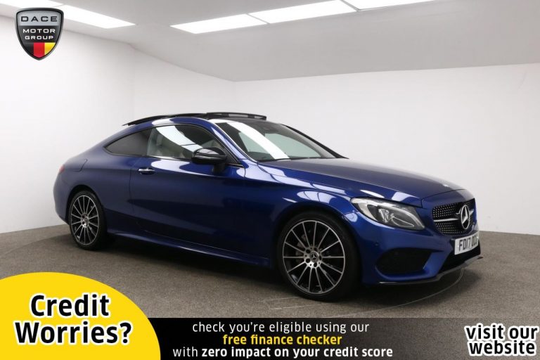Used 2017 BLUE MERCEDES-BENZ C-CLASS Coupe 2.0 C 300 AMG LINE PREMIUM PLUS 2d AUTO 241 BHP PETROL (reg. 2017-05-31) (Automatic) for sale in Stockport