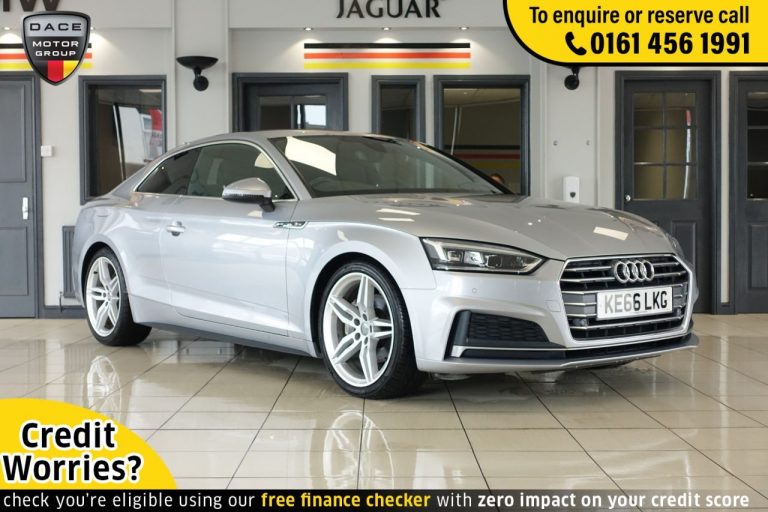 Used 2017 SILVER AUDI A5 Coupe 2.0 TDI S LINE 2d AUTO 188 BHP DIESEL (reg. 2017-01-17) (Automatic) for sale in Stockport