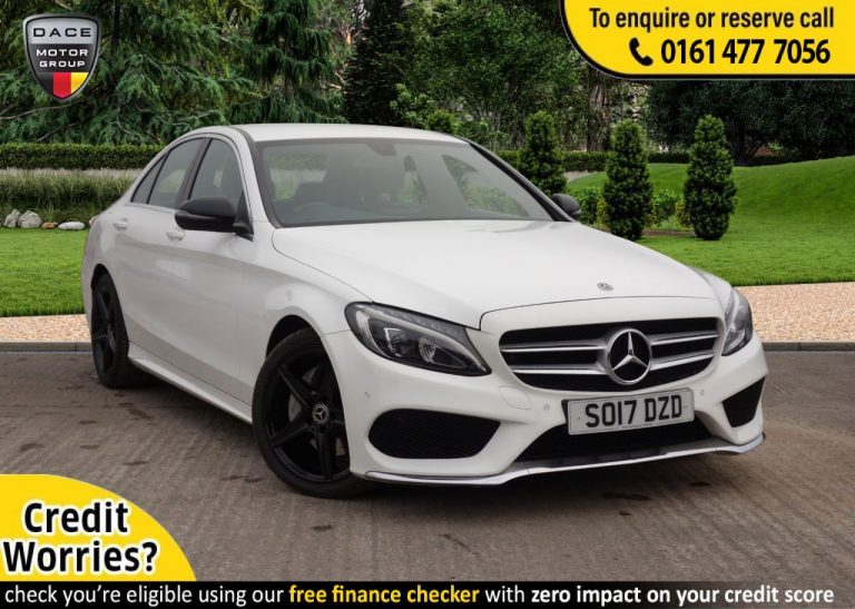 Used 2017 WHITE MERCEDES-BENZ C-CLASS Saloon 2.0 C 200 AMG LINE 4d 184 BHP PETROL (reg. 2017-08-30) (Automatic) for sale in Stockport