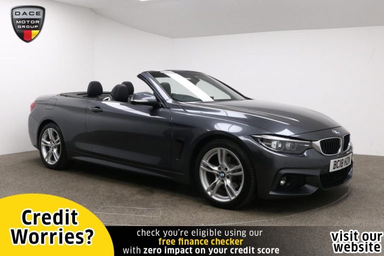 Used 2018 GREY BMW 4 SERIES Convertible 2.0 420D M SPORT 2d AUTO 188 BHP DIESEL (reg. 2018-07-31) (Automatic) for sale in Stockport