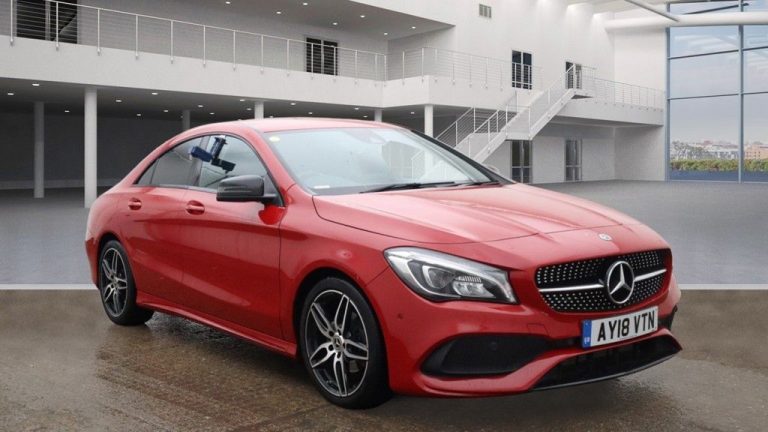 Used 2018 RED MERCEDES-BENZ CLA Coupe 1.6 CLA 180 AMG LINE 4DR AUTO 121 BHP PETROL (reg. 2018-03-09) (Automatic) for sale in Stockport