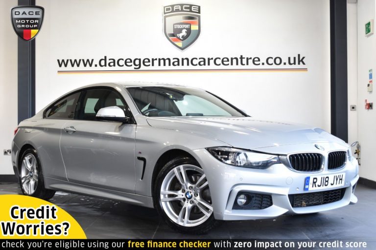 Used 2018 SILVER BMW 4 SERIES Coupe 2.0 420D M SPORT 2DR AUTO 188 BHP DIESEL (reg. 2018-06-29) (Automatic) for sale in Stockport