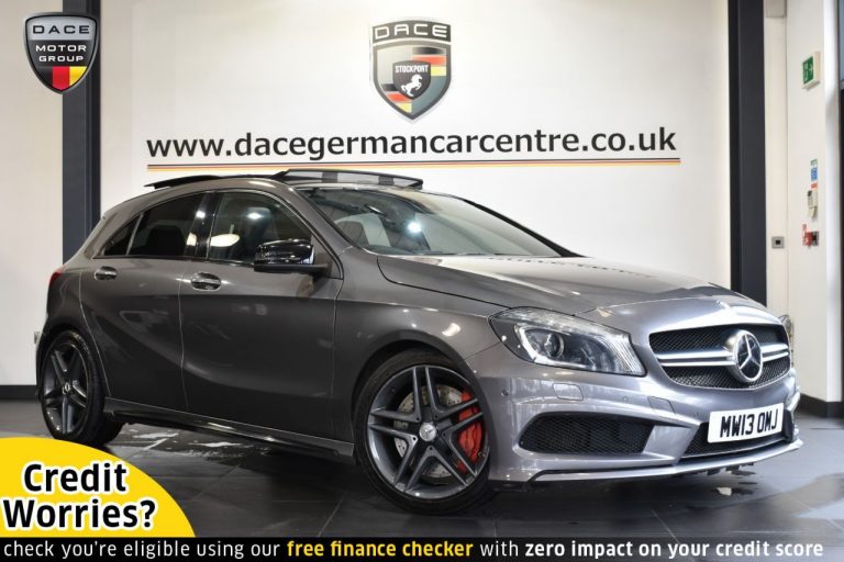 Used 2013 GREY MERCEDES-BENZ A-CLASS Hatchback 2.0 A45 AMG 4MATIC 5DR 360 BHP PETROL (reg. 2013-06-25) (Automatic) for sale in Stockport