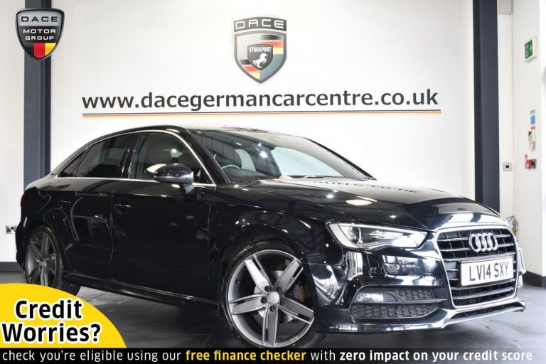 Used 2014 BLACK AUDI A3 Saloon 1.4 TFSI S LINE 4DR AUTO 139 BHP PETROL (reg. 2014-04-23) (Automatic) for sale in Stockport