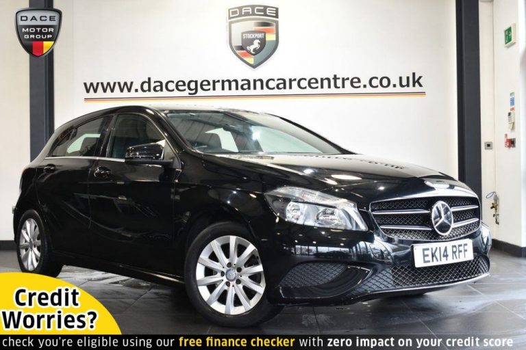 Used 2014 BLACK MERCEDES-BENZ A-CLASS Hatchback 1.6 A180 BLUEEFFICIENCY SE 5DR AUTO 122 BHP PETROL (reg. 2014-04-23) (Automatic) for sale in Stockport