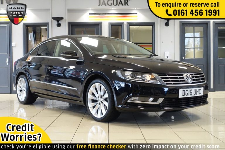 Used 2016 BLACK VOLKSWAGEN CC Saloon 2.0 GT TDI BLUEMOTION TECHNOLOGY DSG 4d AUTO 148 BHP DIESEL (reg. 2016-03-17) (Automatic) for sale in Stockport