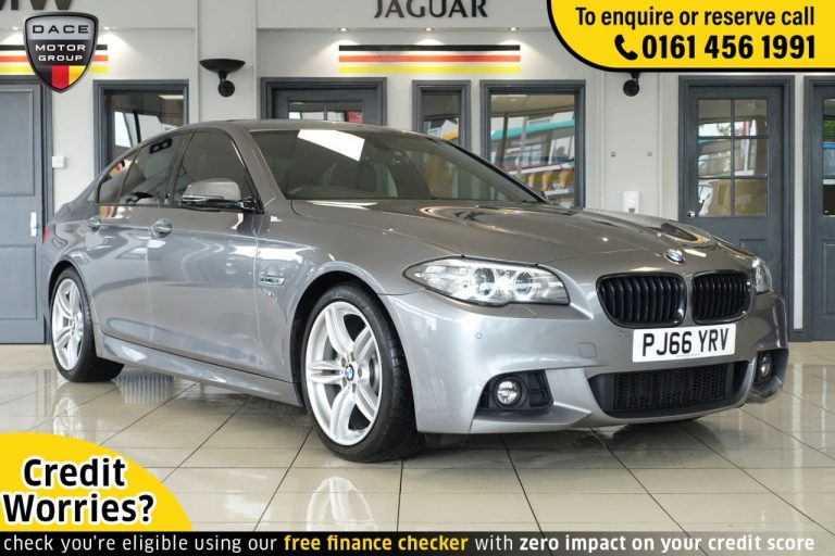 Used 2016 GREY BMW 5 SERIES Saloon 2.0 520D M SPORT 4d 188 BHP DIESEL (reg. 2016-11-30) (Automatic) for sale in Stockport