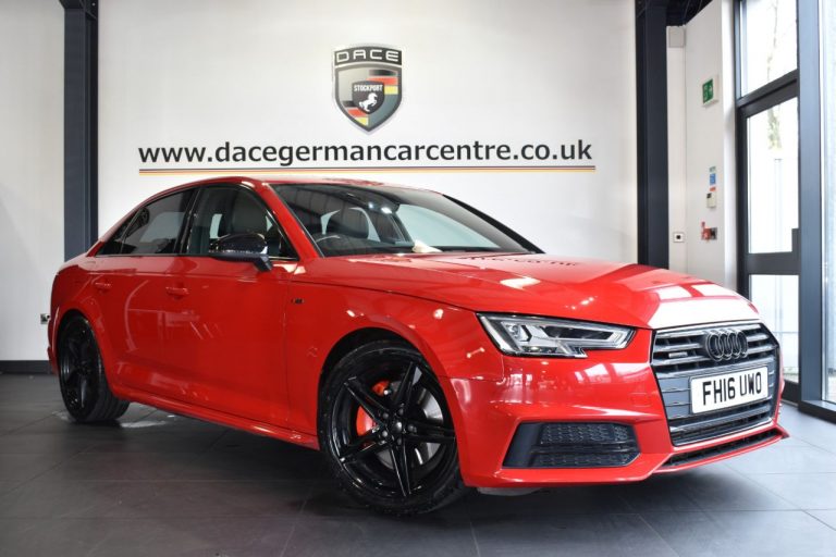 Used 2016 RED AUDI A4 Saloon 3.0 TDI QUATTRO S LINE 4DR AUTO 215 BHP DIESEL (reg. 2016-06-25) (Automatic) for sale in Stockport