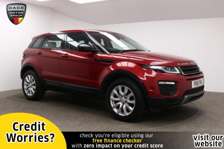 Used 2016 RED LAND ROVER RANGE ROVER EVOQUE SUV 2.0 TD4 SE TECH 5d AUTO 177 BHP DIESEL (reg. 2016-07-06) (Automatic) for sale in Stockport