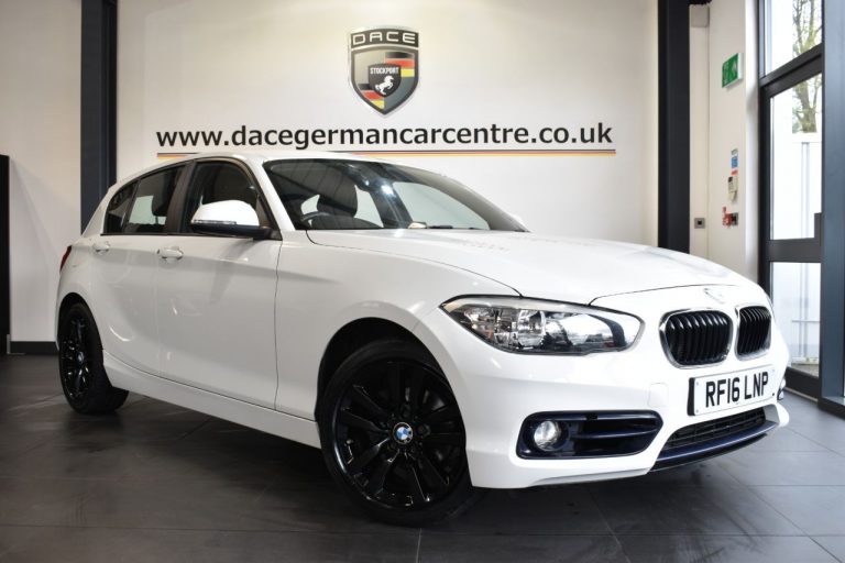 Used 2016 WHITE BMW 1 SERIES Hatchback 2.0 118D SPORT 5DR AUTO 147 BHP DIESEL (reg. 2016-06-24) (Automatic) for sale in Stockport