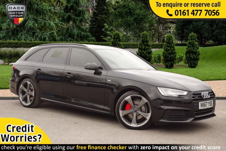 Used 2017 BLACK AUDI A4 Estate 2.0 AVANT TDI QUATTRO BLACK EDITION 5d AUTO 188 BHP DIESEL (reg. 2017-10-30) (Automatic) for sale in Stockport