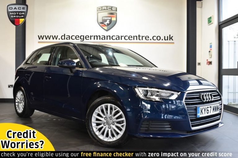 Used 2017 BLUE AUDI A3 Hatchback 2.0 TDI SE TECHNIK 5DR AUTO 148 BHP DIESEL (reg. 2017-09-08) (Automatic) for sale in Stockport