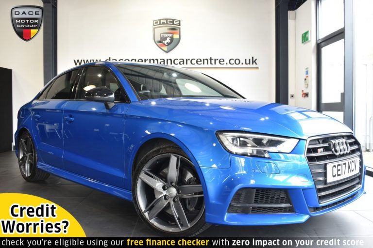 Used 2017 BLUE AUDI S3 Saloon 2.0 S3 TFSI QUATTRO BLACK EDITION 4DR AUTO 306 BHP PETROL (reg. 2017-03-28) (Automatic) for sale in Stockport