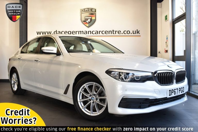 Used 2018 WHITE BMW 5 SERIES Saloon 2.0 520D SE 4DR AUTO 188 BHP DIESEL (reg. 2018-02-14) (Automatic) for sale in Stockport