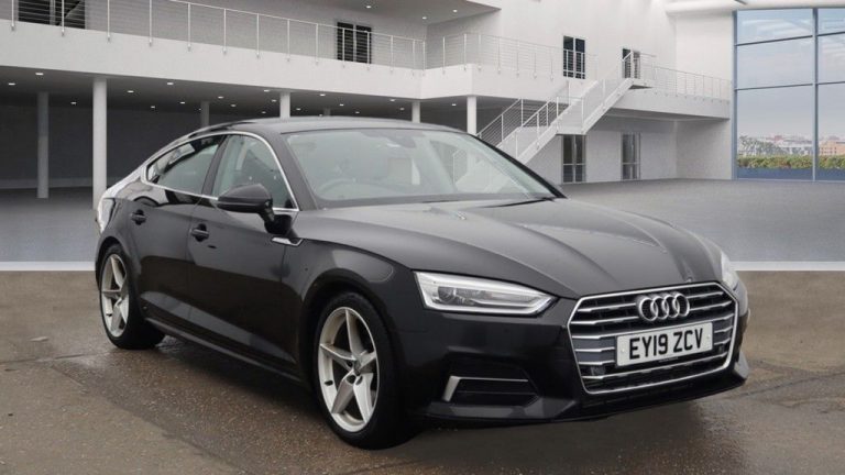 Used 2019 BLACK AUDI A5 Hatchback 2.0 SPORTBACK TFSI SPORT MHEV 5DR AUTO 148 BHP PETROL (reg. 2019-03-21) (Automatic) for sale in Stockport