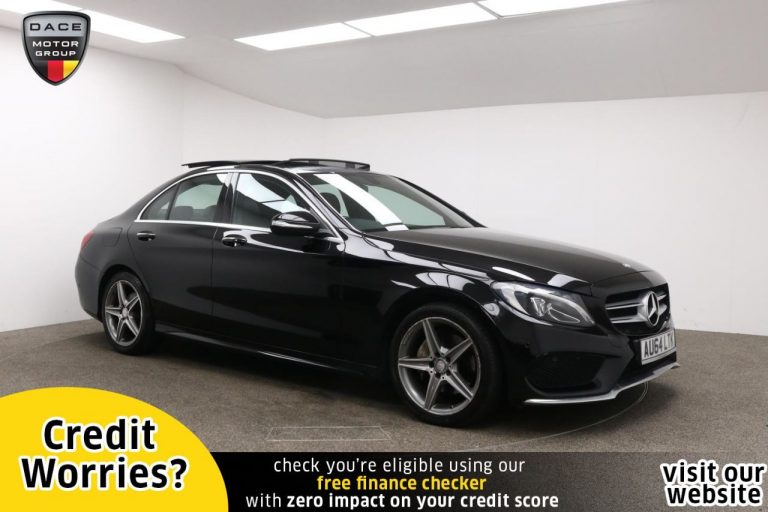 Used 2014 BLACK MERCEDES-BENZ C-CLASS Saloon 2.1 C220 BLUETEC AMG LINE PREMIUM 4d AUTO 170 BHP DIESEL (reg. 2014-09-01) (Automatic) for sale in Stockport