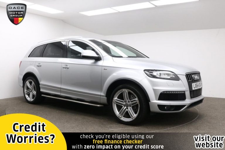 Used 2014 SILVER AUDI Q7 SUV 3.0 TDI QUATTRO S LINE PLUS 5d AUTO 245 BHP DIESEL (reg. 2014-09-01) (Automatic) for sale in Stockport