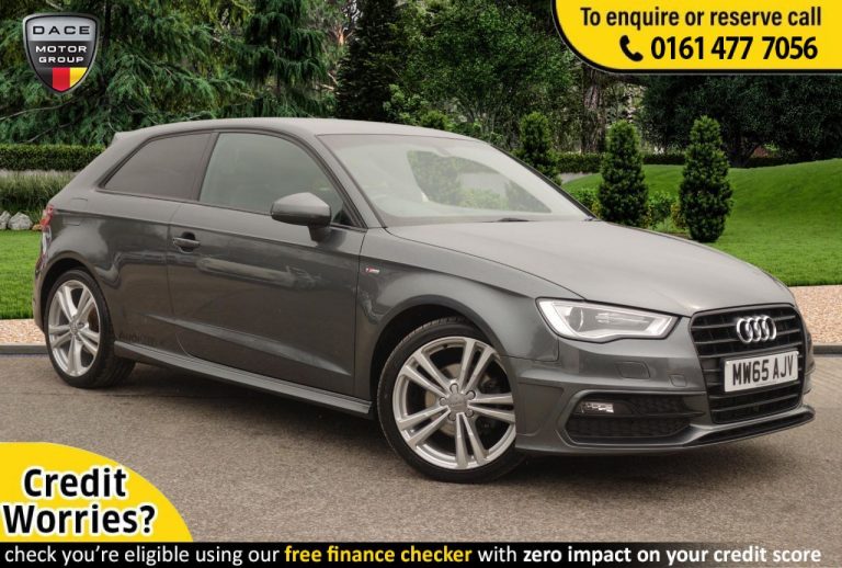 Used 2015 GREY AUDI A3 Hatchback 2.0 TDI S LINE NAV 3d 148 BHP DIESEL (reg. 2015-10-30) (Automatic) for sale in Stockport