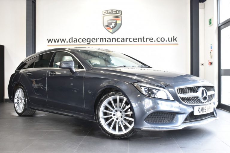 Used 2015 GREY MERCEDES-BENZ CLS CLASS Estate 2.1 CLS220 BLUETEC AMG LINE PREMIUM 5DR AUTO 174 BHP DIESEL (reg. 2015-05-01) (Automatic) for sale in Stockport