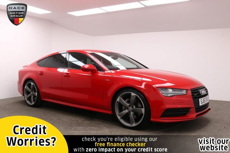 Used 2015 RED AUDI A7 Hatchback 3.0 SPORTBACK TDI QUATTRO BLACK EDITION 5d AUTO 215 BHP DIESEL (reg. 2015-05-30) (Automatic) for sale in Stockport