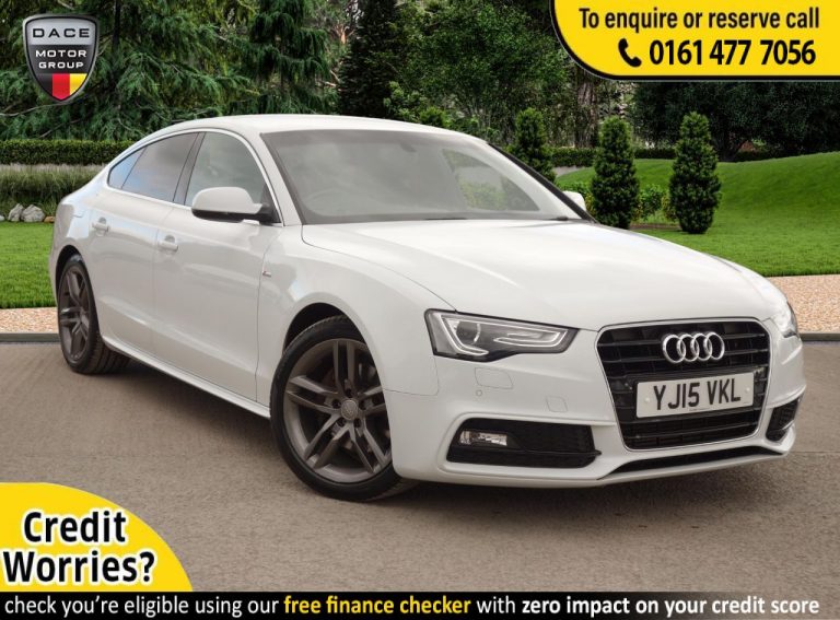 Used 2015 WHITE AUDI A5 Hatchback 3.0 SPORTBACK TDI S LINE 5d 204 BHP DIESEL (reg. 2015-03-06) (Automatic) for sale in Stockport